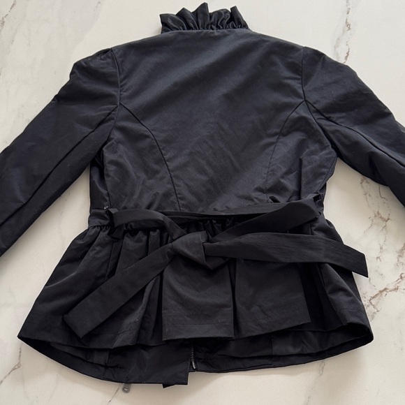 SISLEY Black Ruffled Girls Jacket - Picture 4 of 5